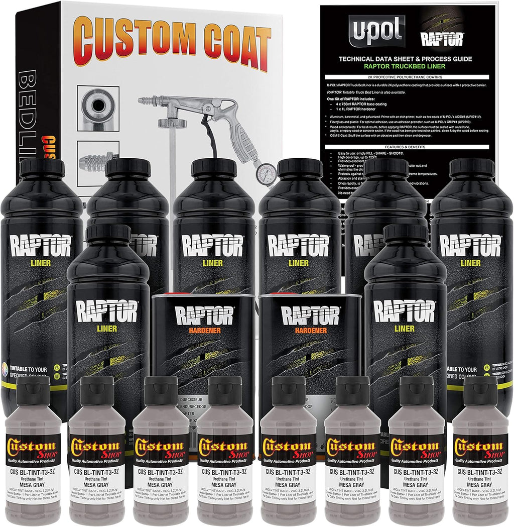 Mesa Gray Urethane Spray-On Truck Bed Liner Kit, 8 Liters O996