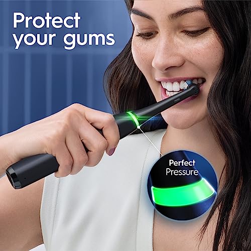 Black Rechargeable Electric Toothbrush with 5 Cleaning Settings, 2 Replacement Heads, Travel Case G96443