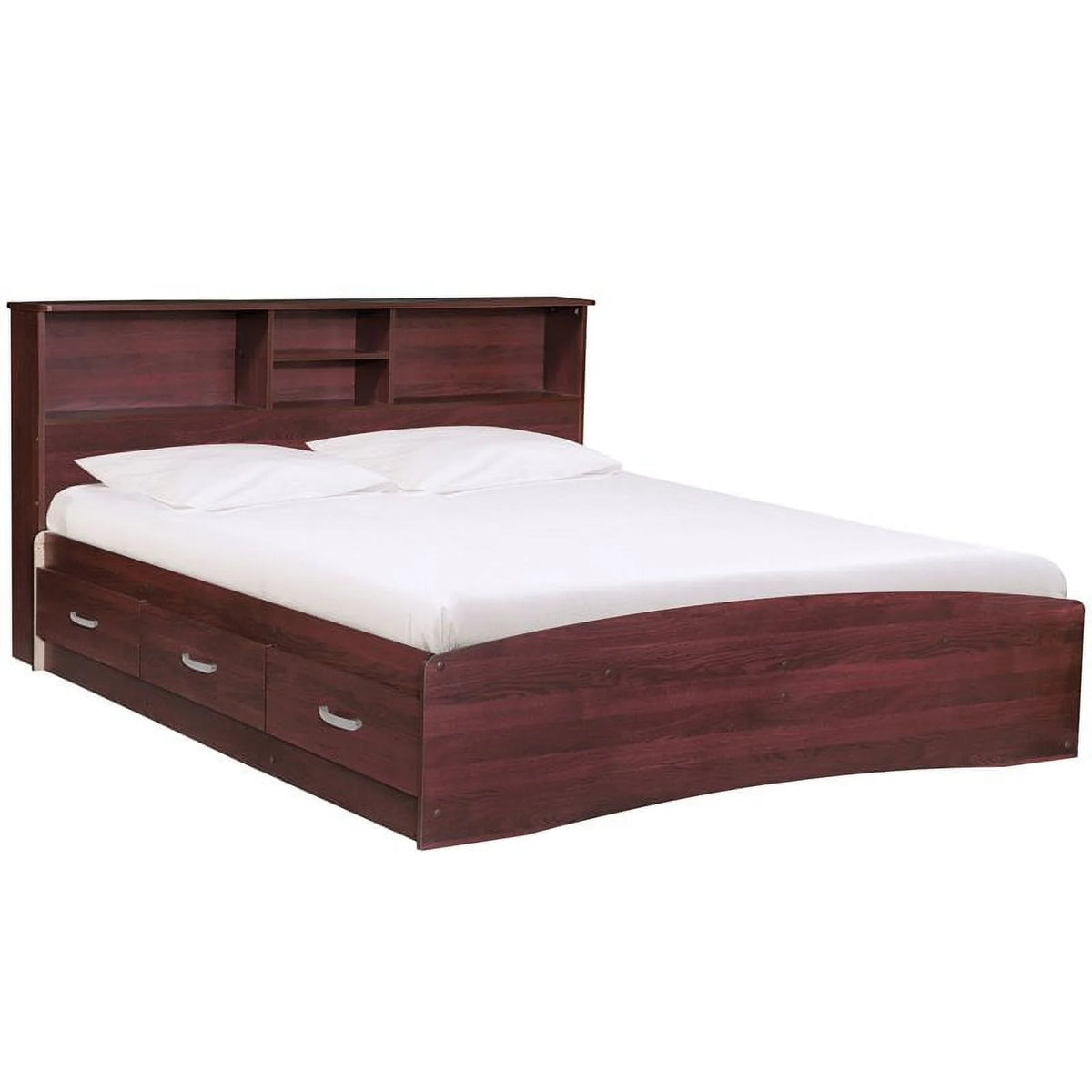 Queen Bed and Armoire Wardrobe Cabinet Set M226419