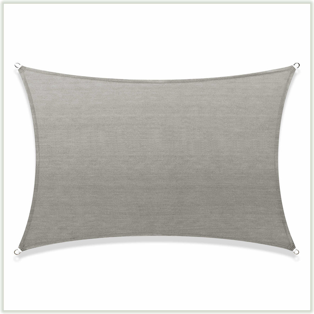 6' x 12' Rectangle Gray Sun Shade Sail Canopy I102019