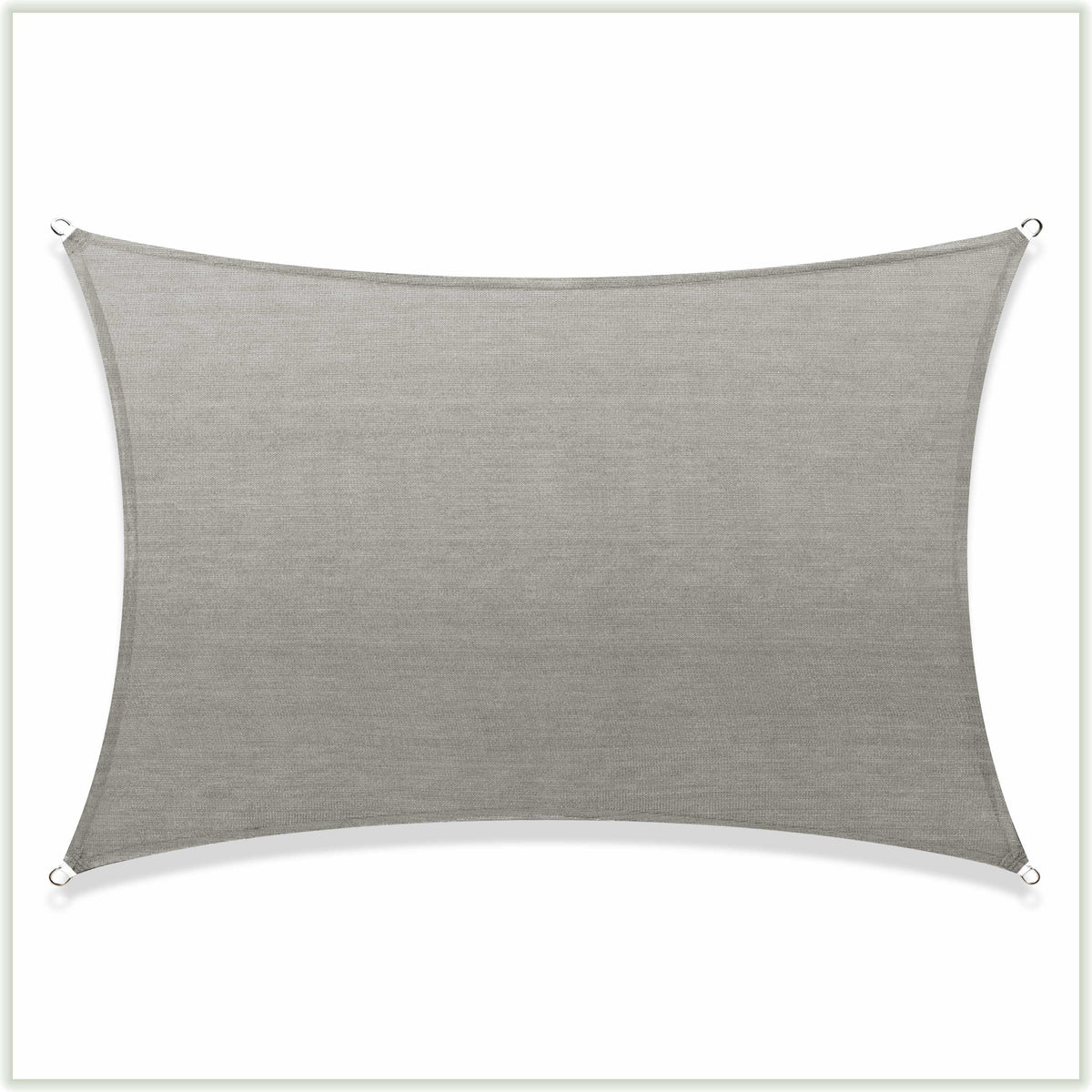 6' x 12' Rectangle Gray Sun Shade Sail Canopy I102019