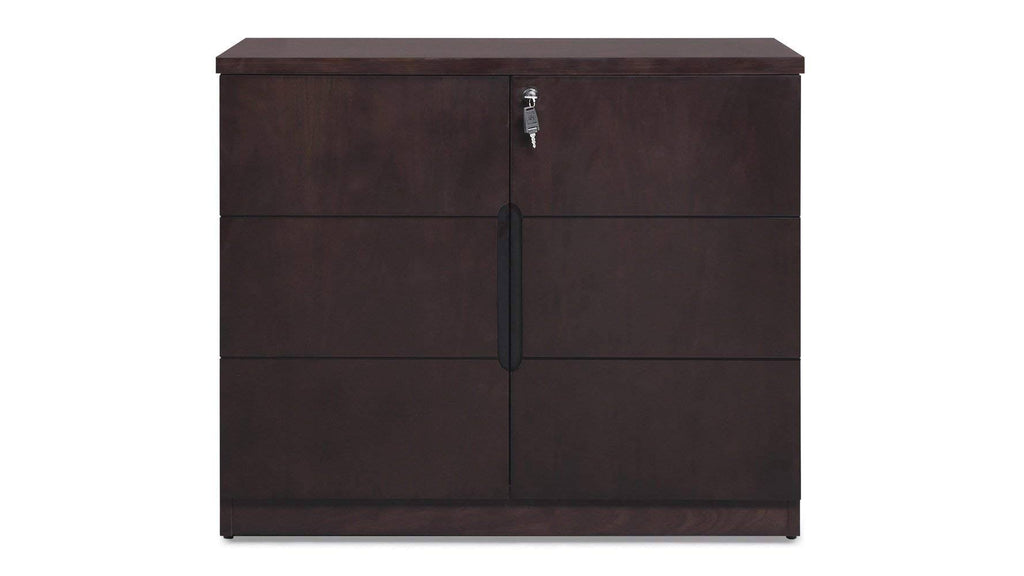 Dark Walnut 2 Door Storage Printer Cabinet U8165