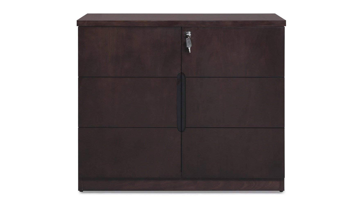 Dark Walnut 2 Door Storage Printer Cabinet U8165