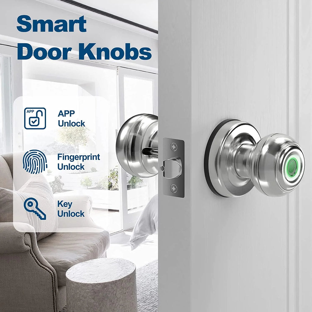 Smart Fingerprint Door Lock with App Control, Black Z51993