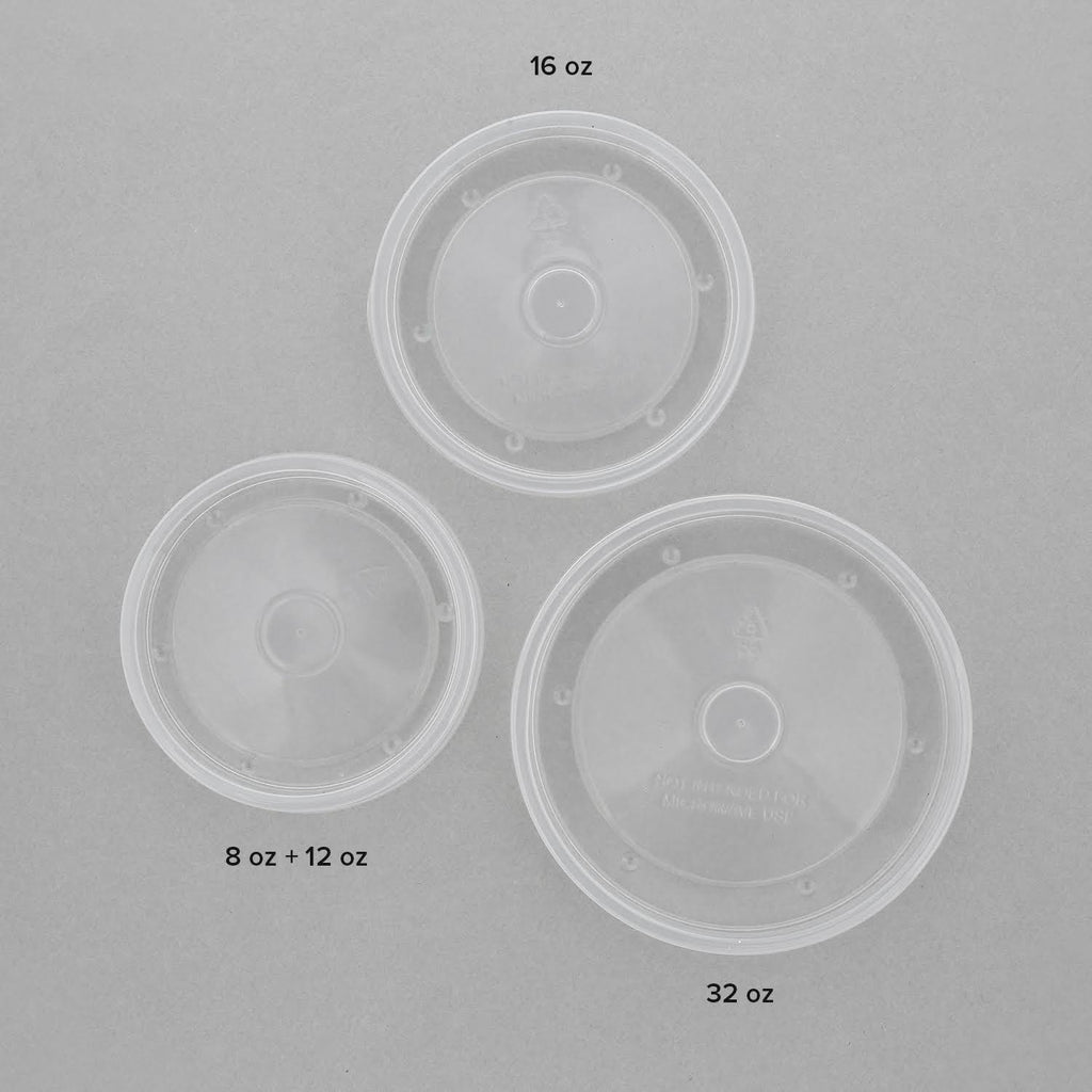 32oz Clear Vented Plastic Food Container Lids Case of 500 Z4157