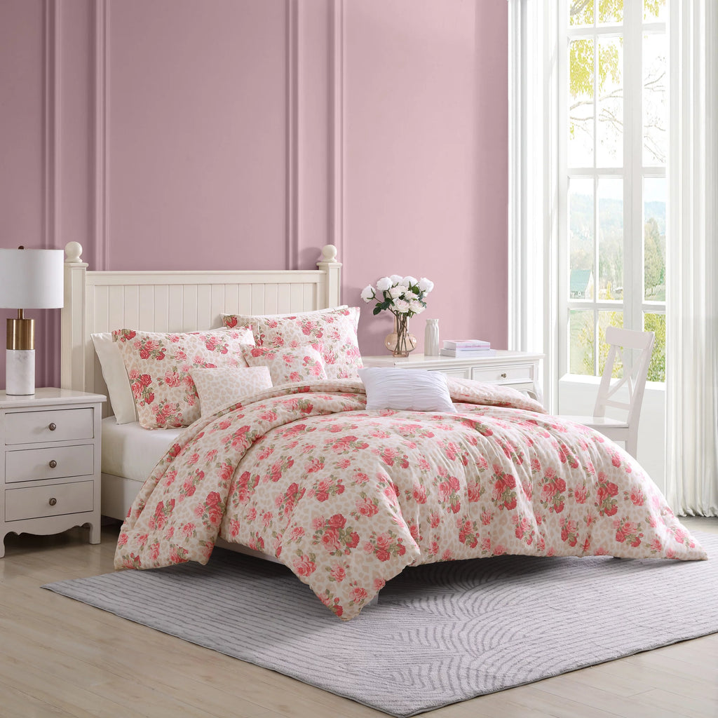 Pink Twin Comforter Set J128