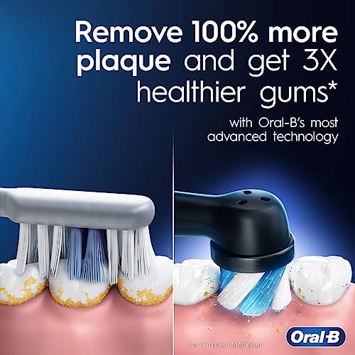 Black Rechargeable Electric Toothbrush with 5 Cleaning Settings, 2 Replacement Heads, Travel Case G96443