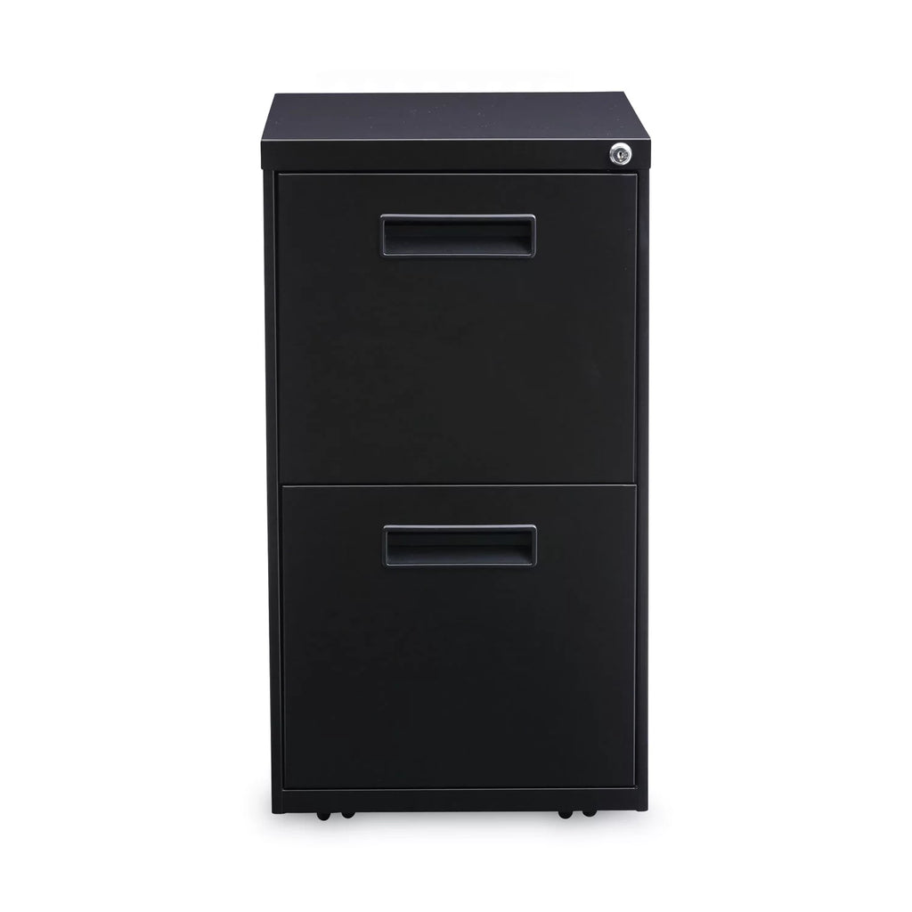 Black Two-Drawer Metal Pedestal File B9202