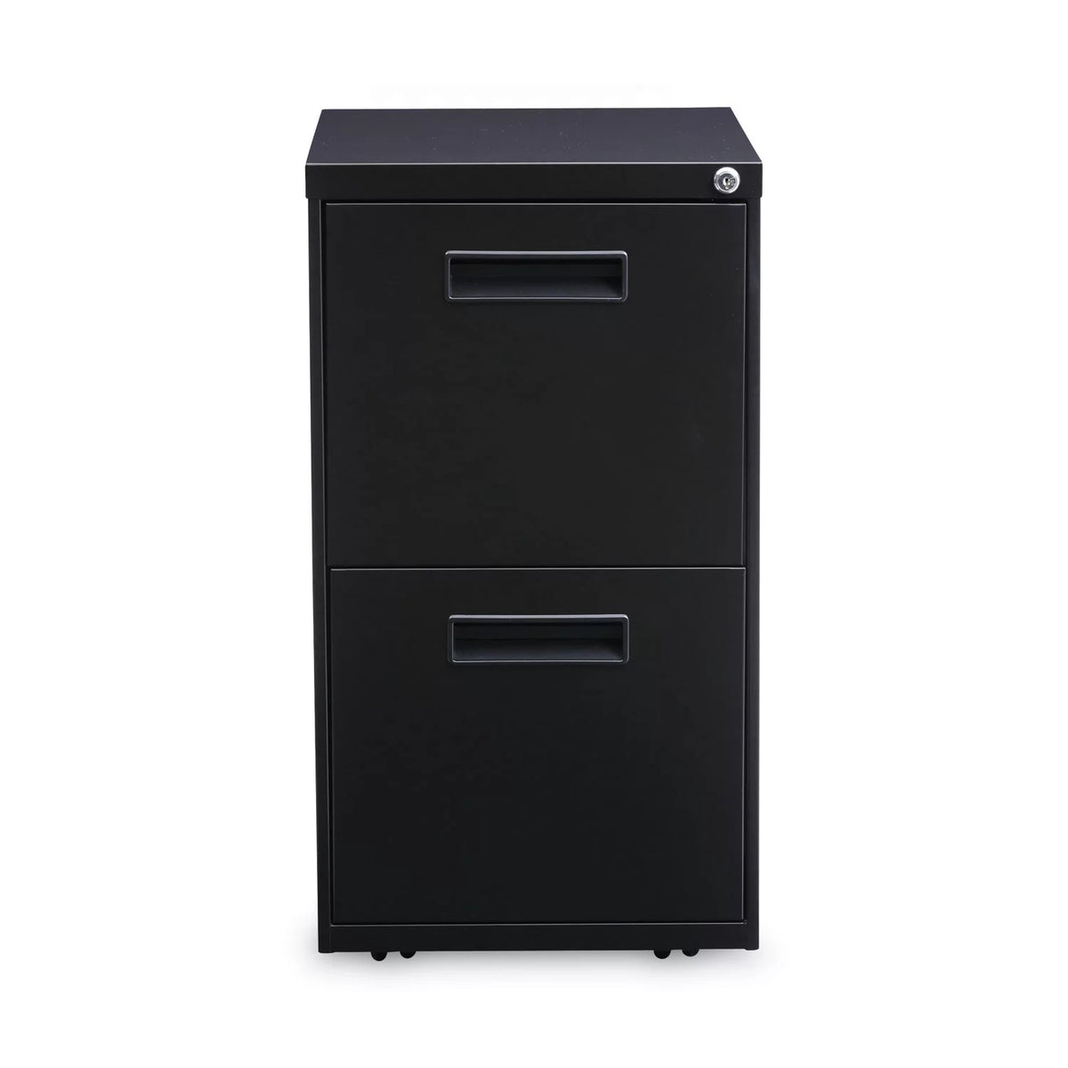Black Two-Drawer Metal Pedestal File B9202