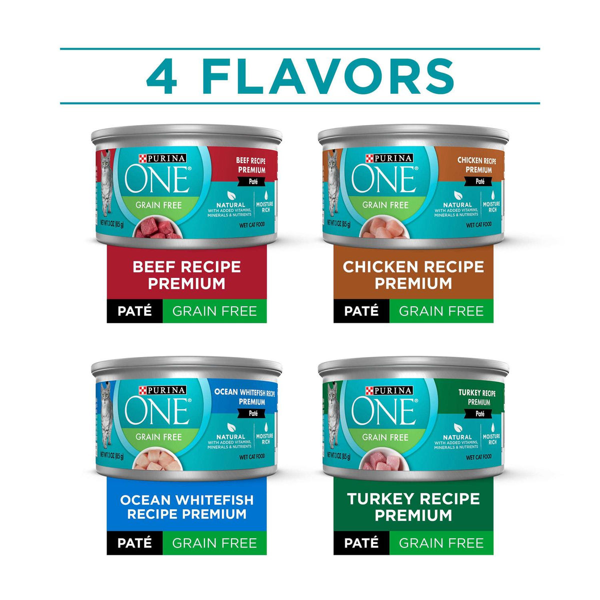 High Protein Grain Free Pate Wet Cat Food Variety Pack L817