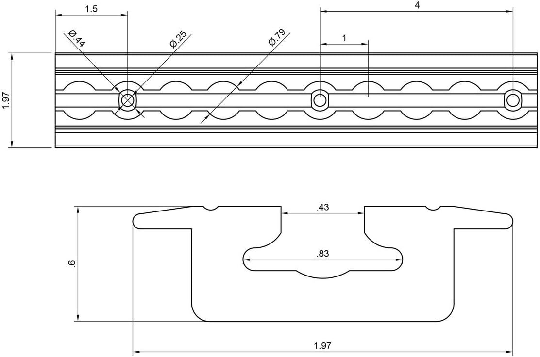 96 Inch L Track Y50128