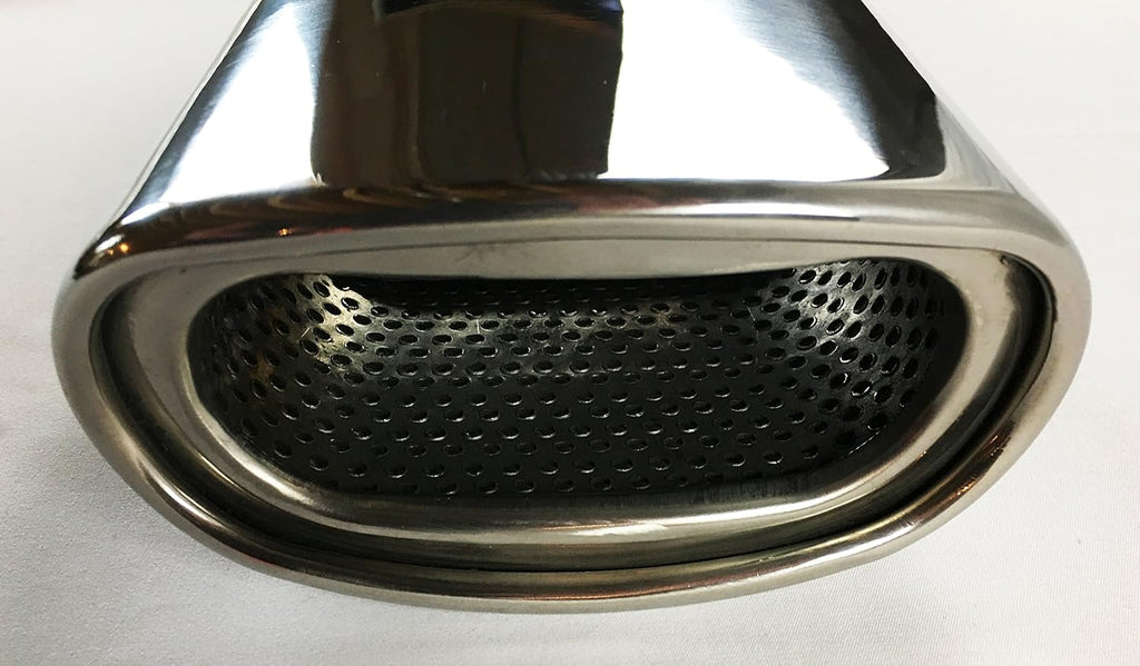 Double Wall Rolled Oval Stainless Steel Exhaust Tip Pack of 2 R670224