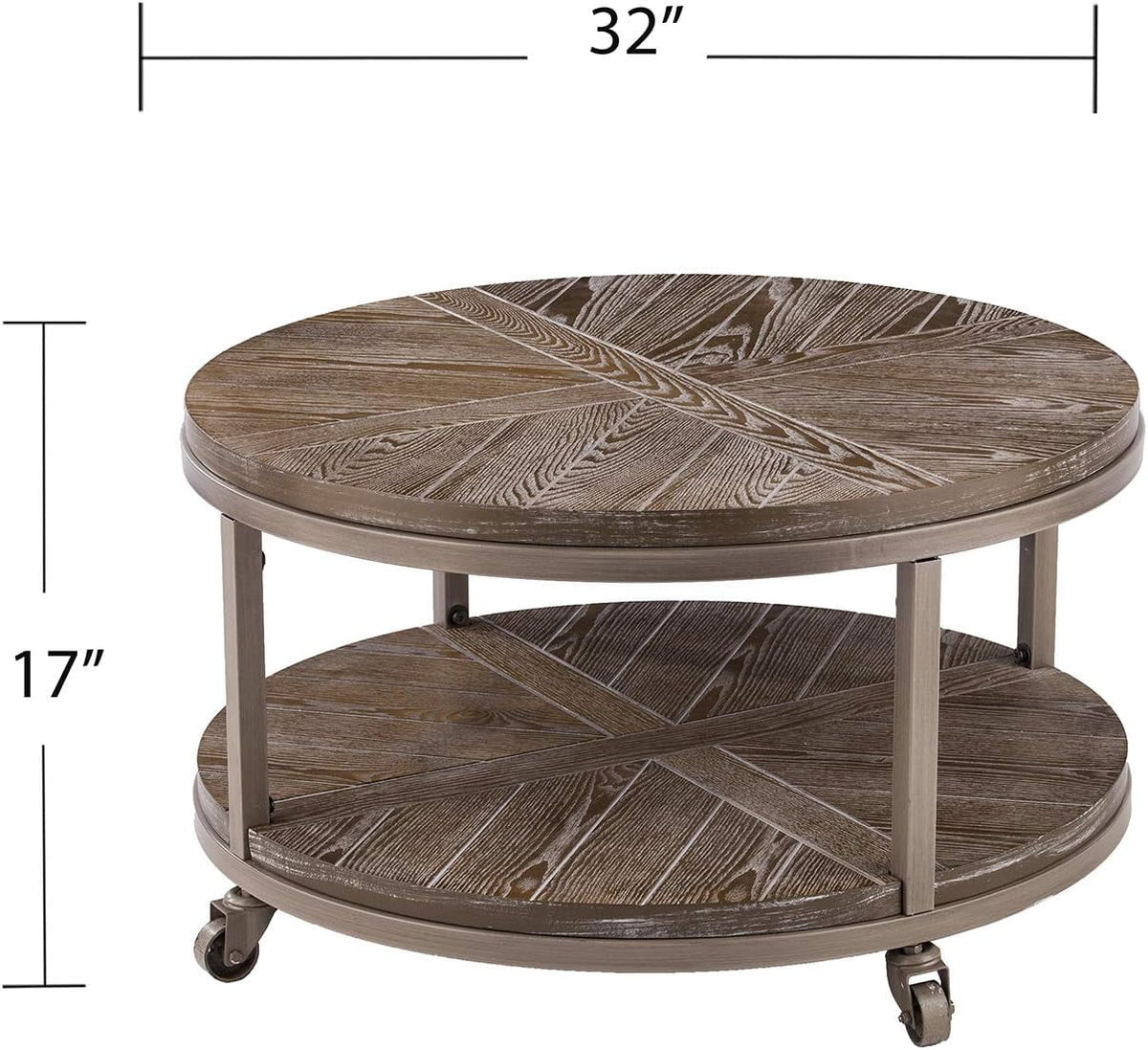 Round Industrial Coffee Table F215586