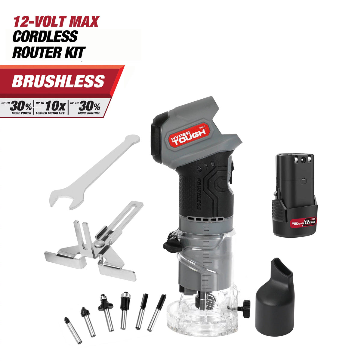 12V Max Brushless Palm Edge Router and 3-inch Disc Brushless Cut-off Tool with 1.5Ah Battery and Charger U273332