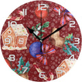 Gingerbread House Wall Clock, Silent Non Ticking 10 Inch Y913131