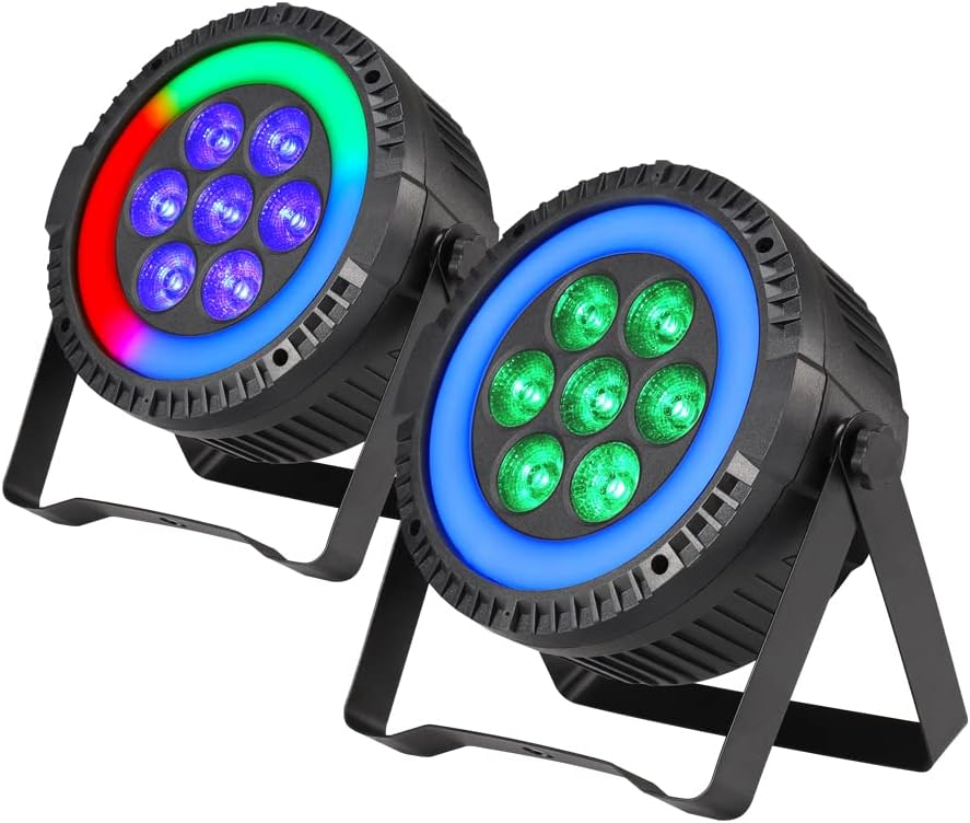 2 Packs 7 x 10W RGBW LED Par Light H82035
