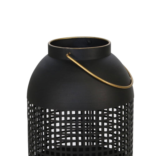 13 Inches Caged Metal Frame Lantern with Handle Y471841