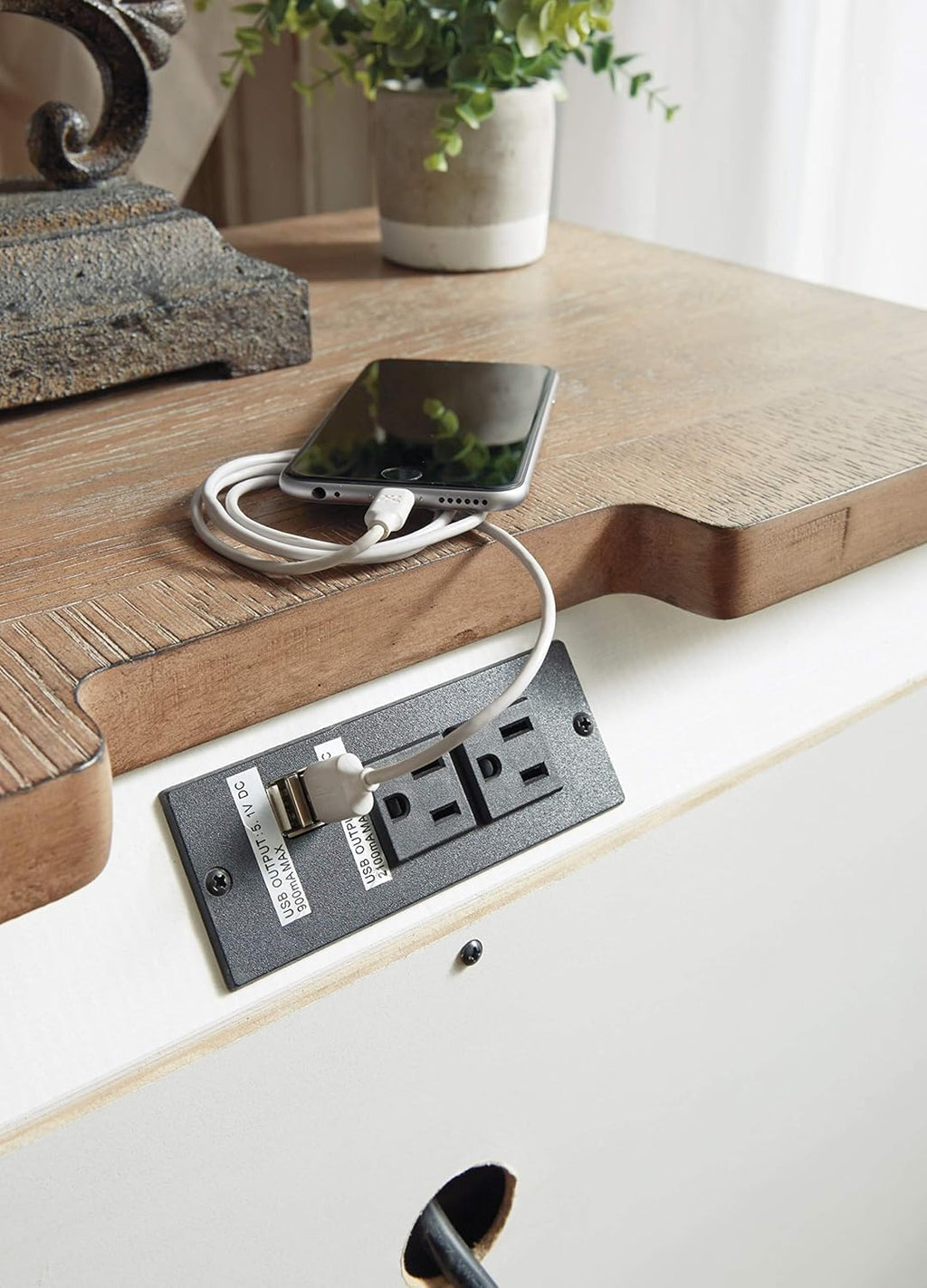 3 Drawer Nightstand with Electrical Outlets & USB Ports X165