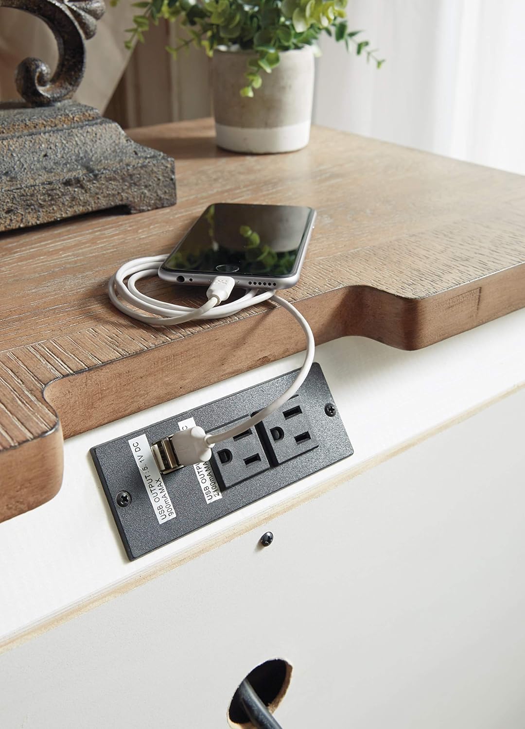 3 Drawer Nightstand with Electrical Outlets & USB Ports X165