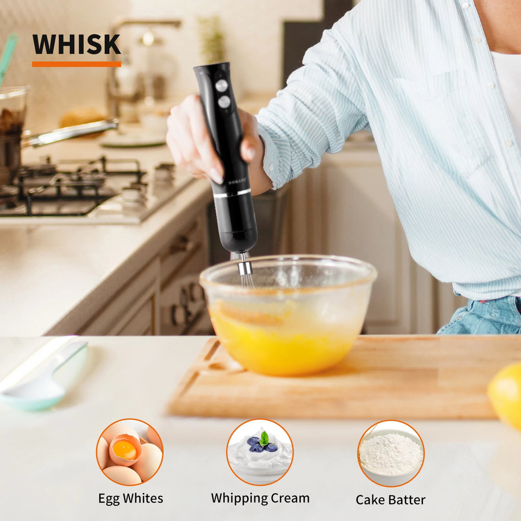 4-in-1 Handheld Electric Kitchen Blender with Stainless Steel Blades T54366