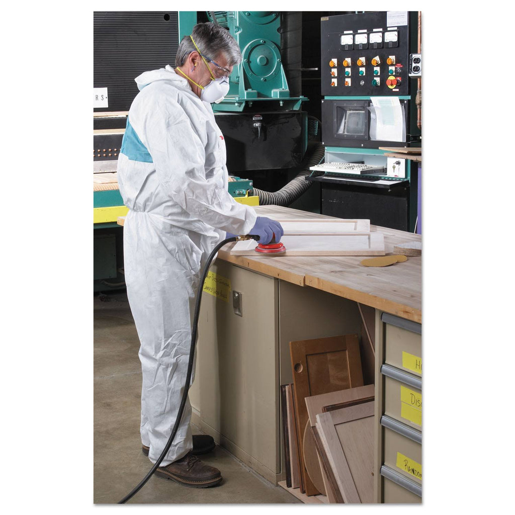 White Disposable Protective Coveralls, Large, 25/Carton V190