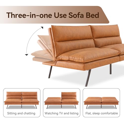 Dark Black Memory Foam Armless Futon Sofa Bed X40804