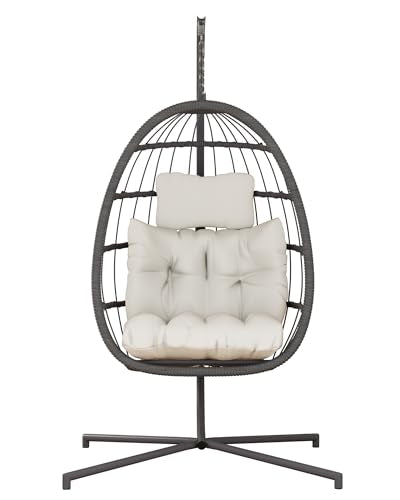 Hanging Egg Chair with Stand Cushion X443