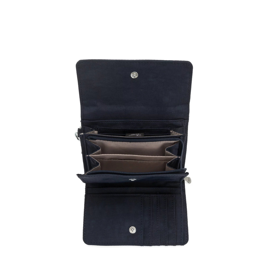 Nylon Medium Wallet Organizer with Snap Closure W5997