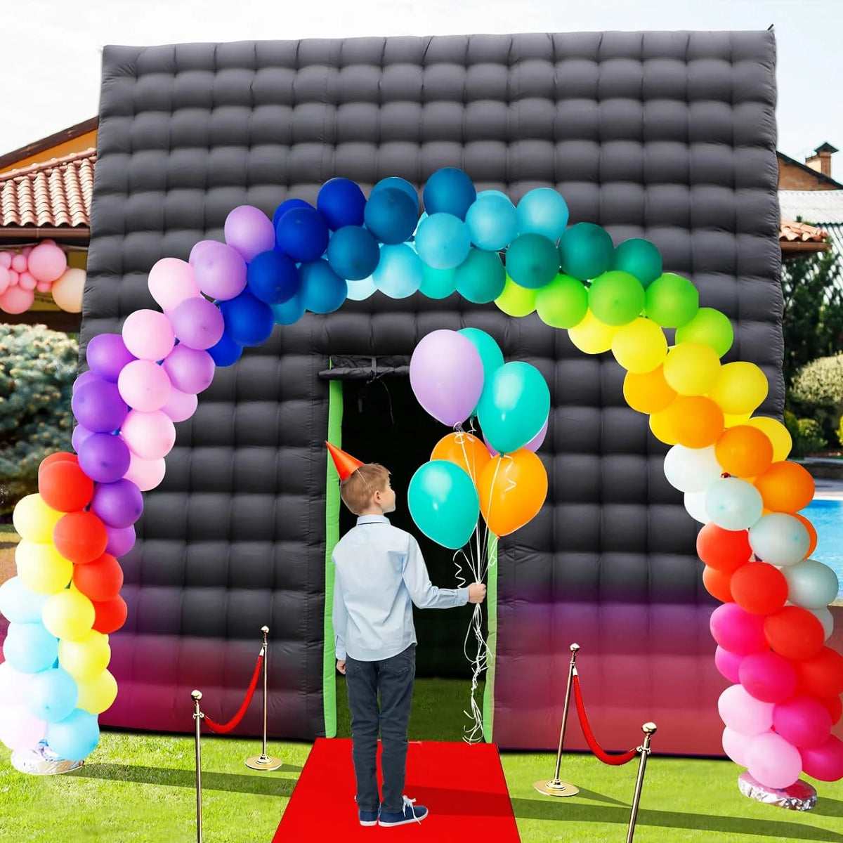 Large Black Inflatable Cube Tent 14x14x14Ft H59870