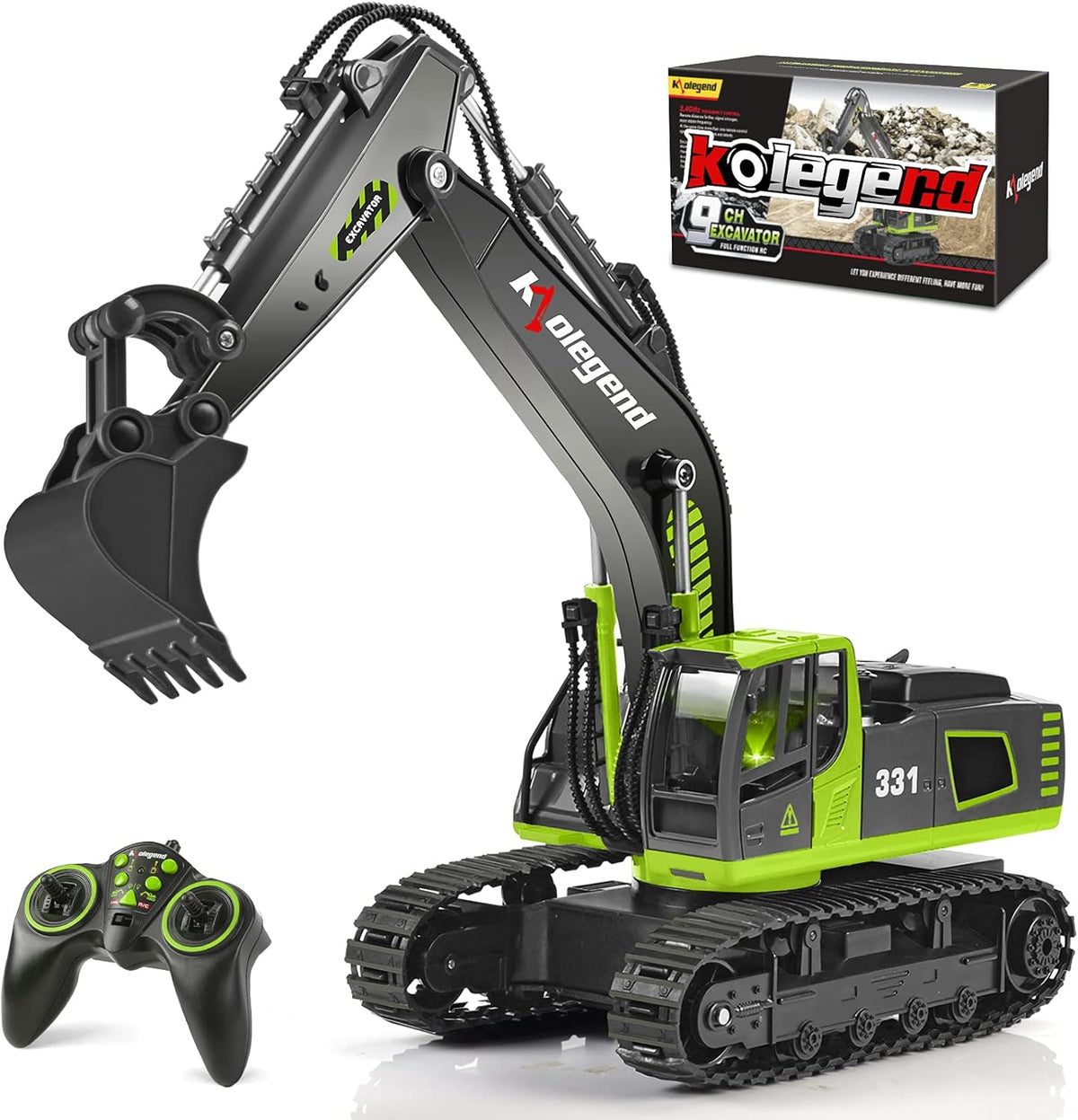 1/18 Scale RC Hydraulic Excavator Construction Vehicle with Lights D164139