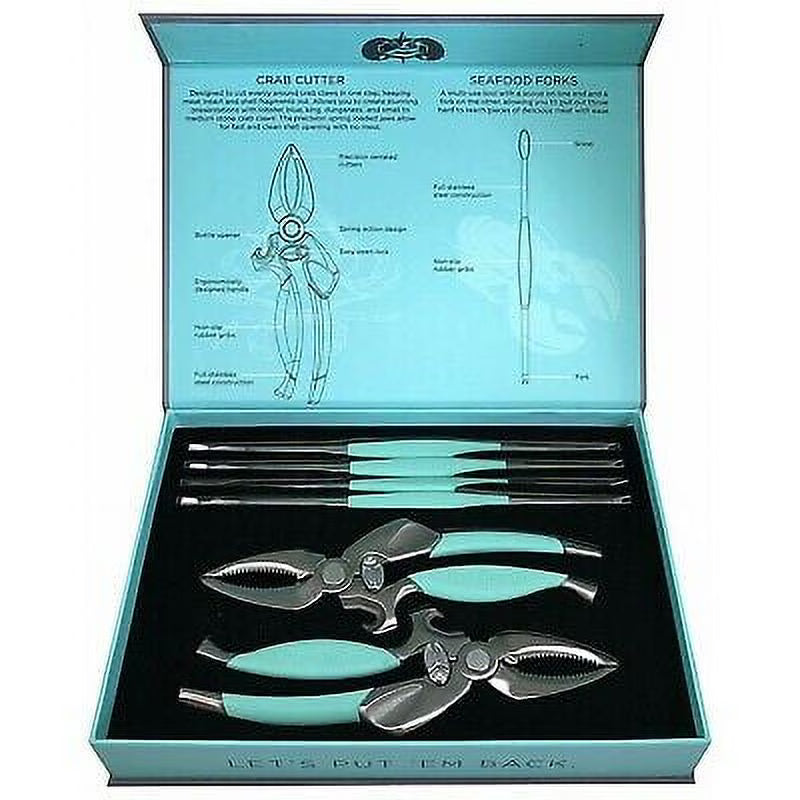 Crab & Lobster Tool Set, 2 Crab Crackers & 4 Seafood Forks B88070