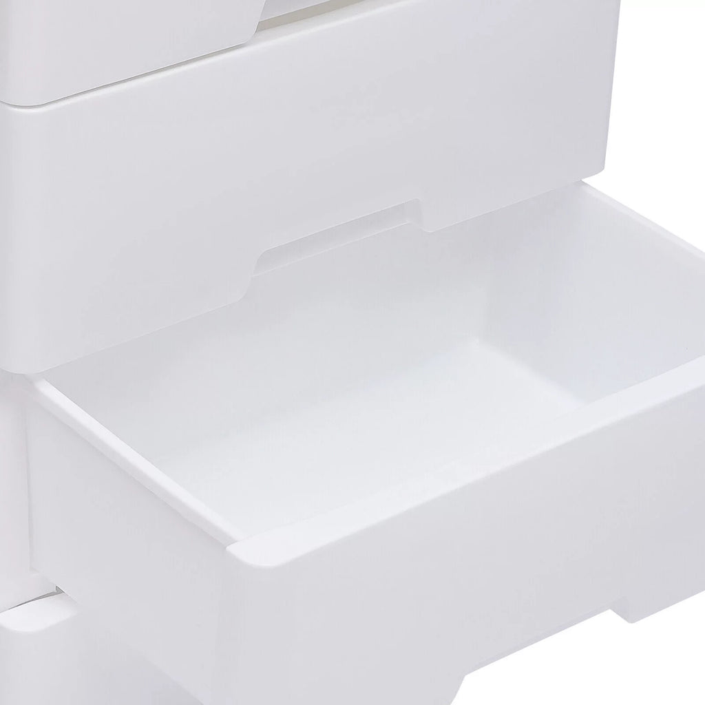 White 5 Drawers Plastic Dresser U102