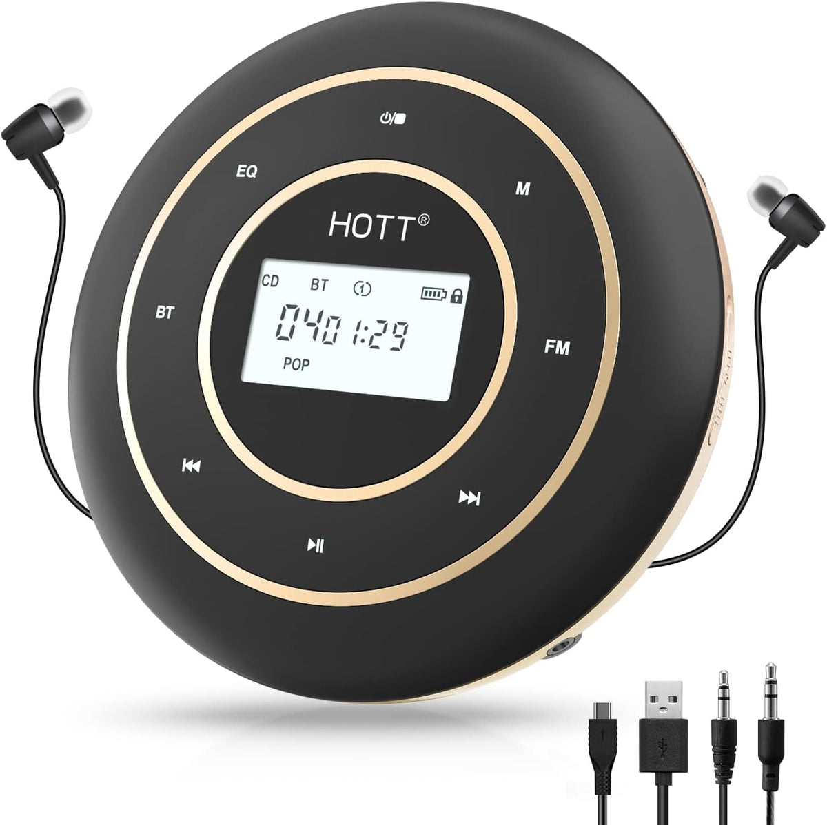 Portable CD Player with Bluetooth and FM Transmitter X850622