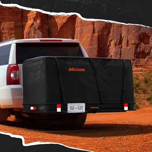 70"x30"x6" Folding Trailer Hitch Cargo Carrier Set with 40 Cu Ft Waterproof Storage Bag K958315