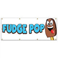 Fudge Pop Concession Stand Food Truck Single Sided Banner M9962