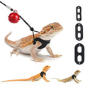 3 Packs Adjustable Soft Leather Bearded Dragon Harness and Leash L18639