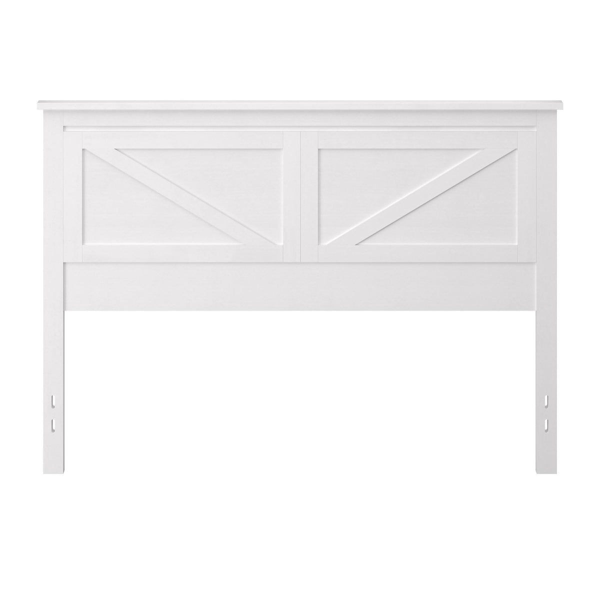 Queen Size Gloss White Wood Panel Headboard S619