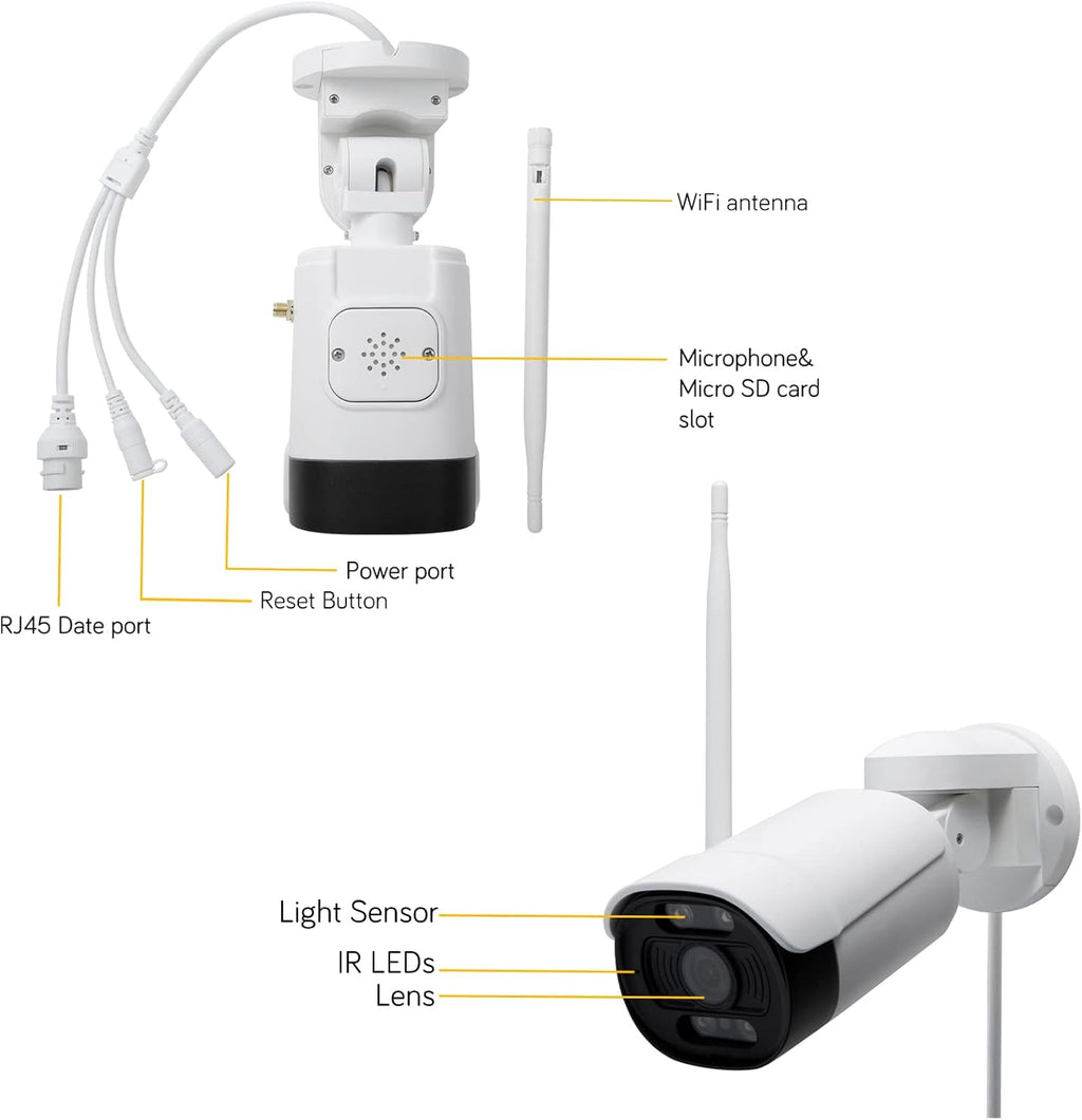 2K PTZ Wireless Security Camera System with 1TB HDD V1914