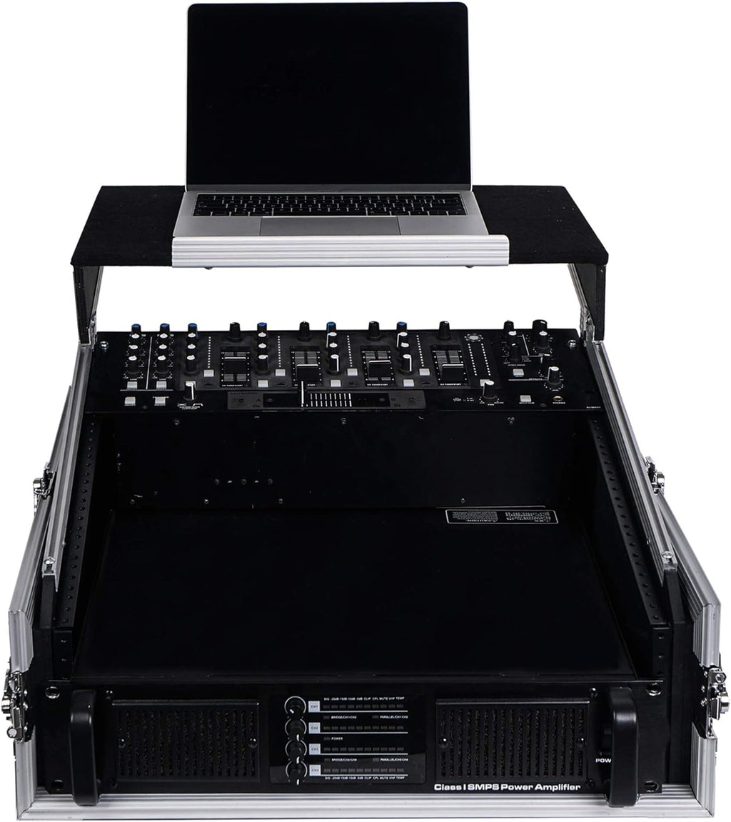 4U PA DJ Pro Audio Rack Case with 13U Slant Mixer Top C572796