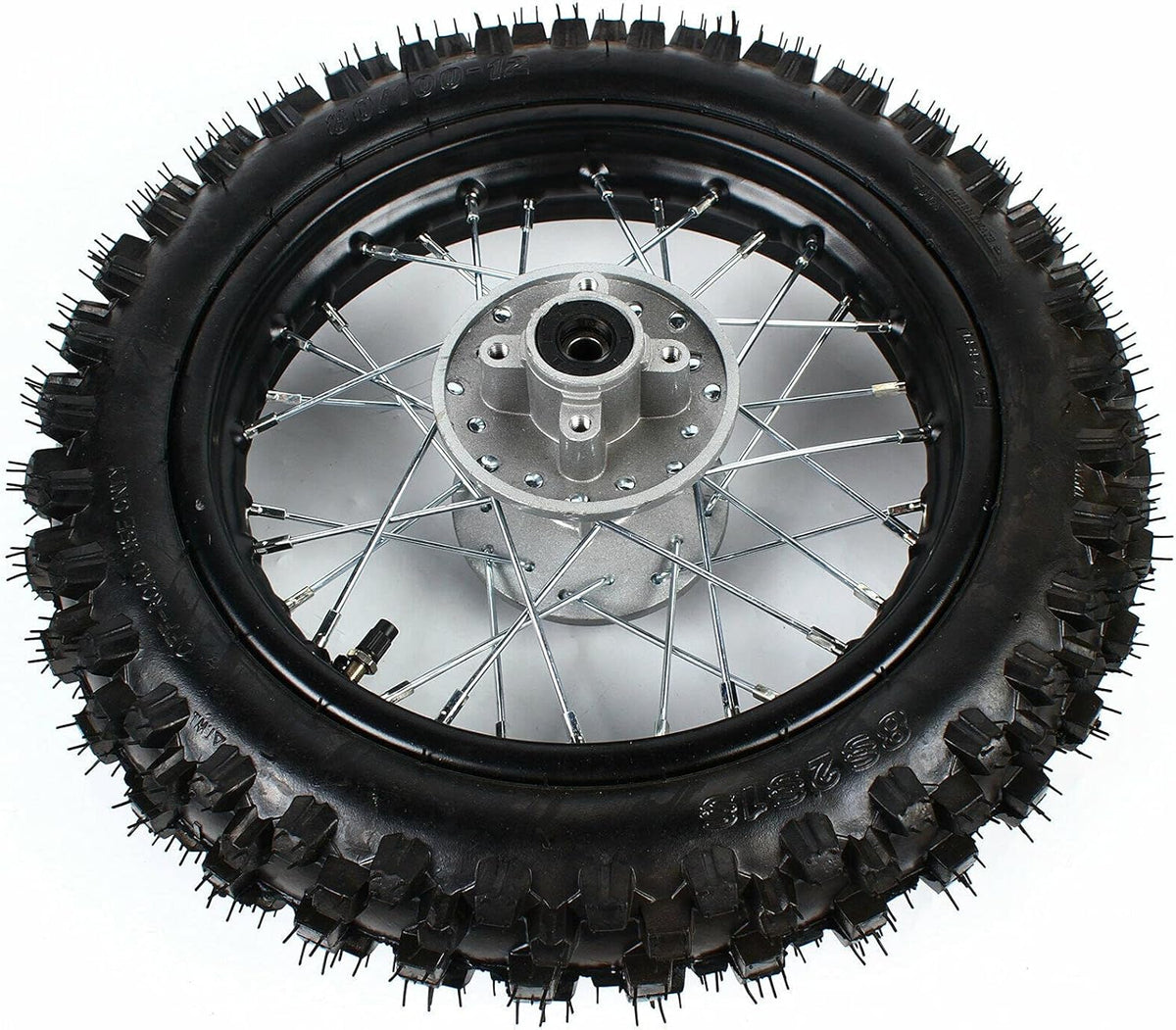 12" Rear Tire Wheel Rim Tube with Sprocket & Brake Disc Rotor 80/100-12 V222225