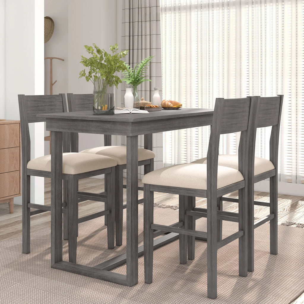 5 Piece Counter Height Dining Set with 4 Chairs M9837