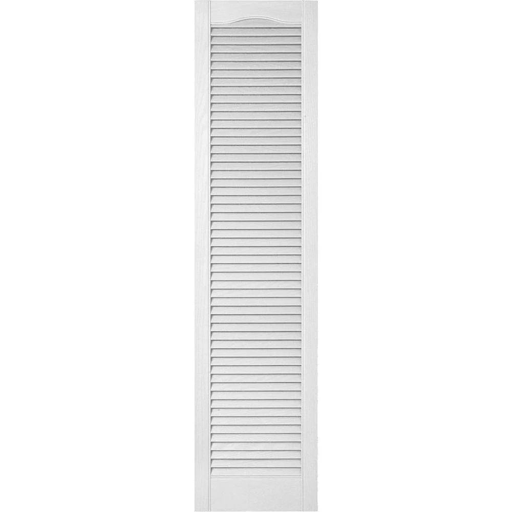 Vinyl Cathedral Top Open Louver Shutters H5798