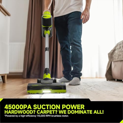 Cordless Vacuum Cleaner, 45Kpa 55 Mins Lightweight Anti-Tangle G246241