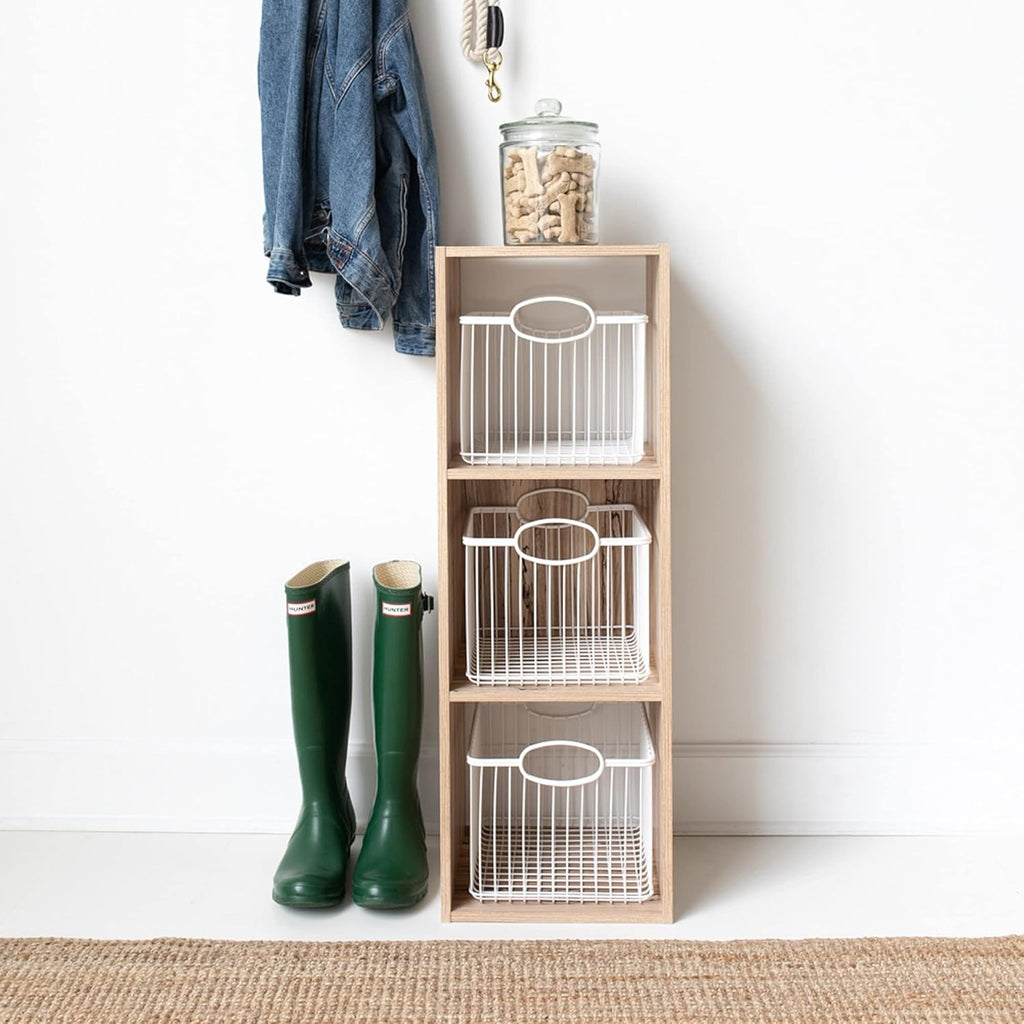 Natural Brown 3 Cube Storage Organizer Bookcase F331644