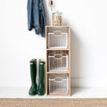 Natural Brown 3 Cube Storage Organizer Bookcase F331644