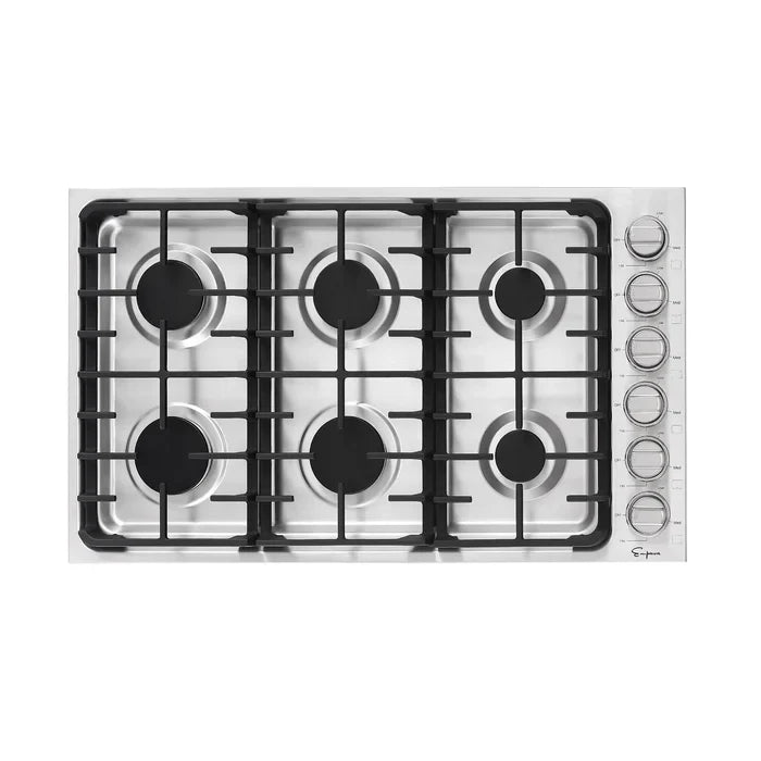 36 Stainless Steel Built-In Gas Cooktop with 6 Burners I60026