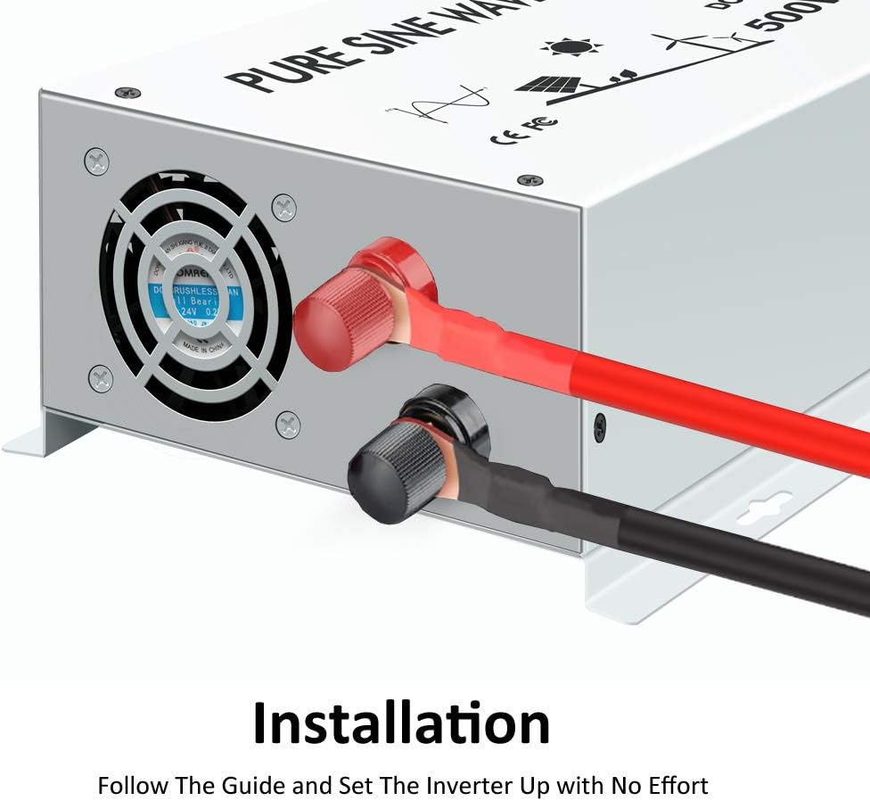 500w Pure Sine Wave Power Inverter 24v DC to 120v AC I137158