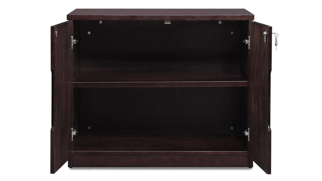 Dark Walnut 2 Door Storage Printer Cabinet U8165