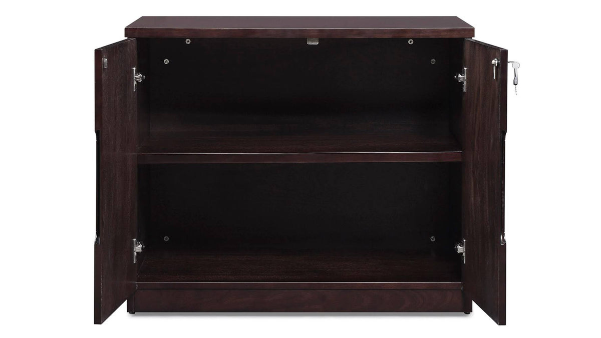 Dark Walnut 2 Door Storage Printer Cabinet U8165