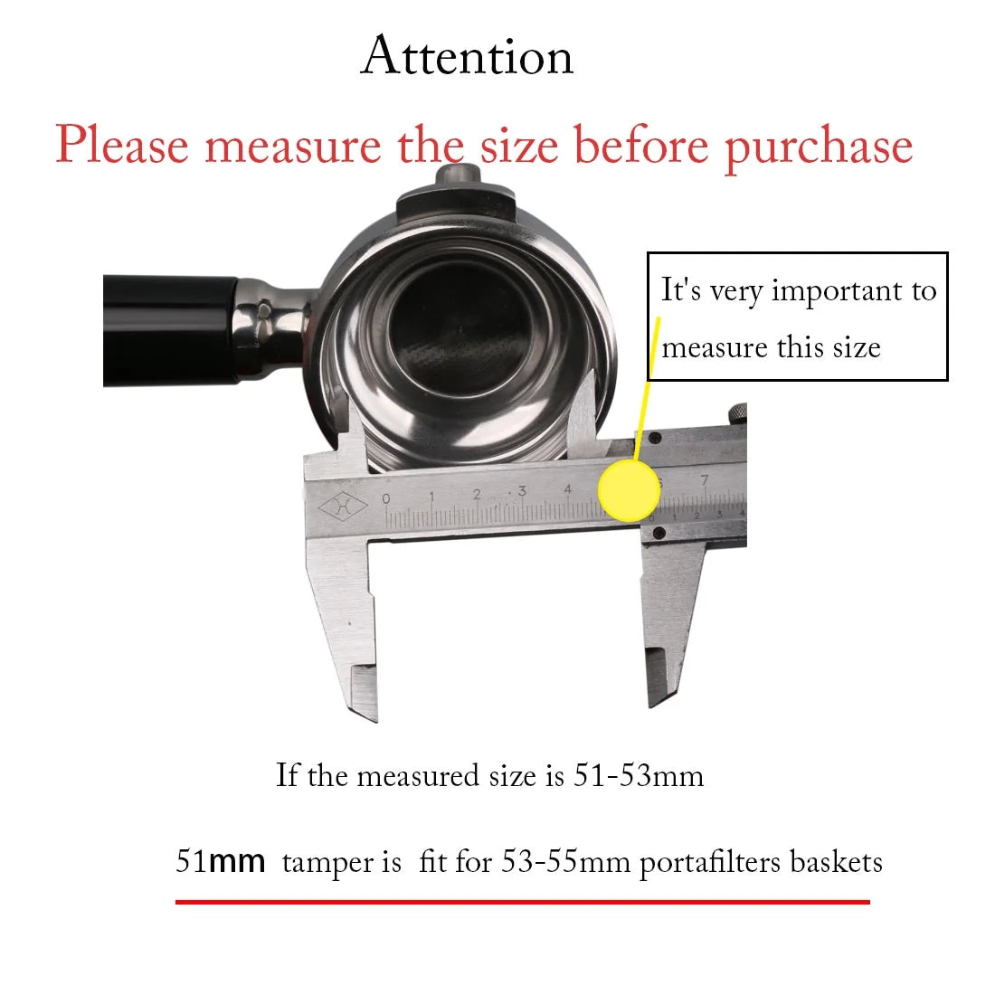 Stainless Steel Coffee Tamper 51mm V19734